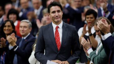 Canadian prime minister Justin Trudeau speaking in parliament on Monday