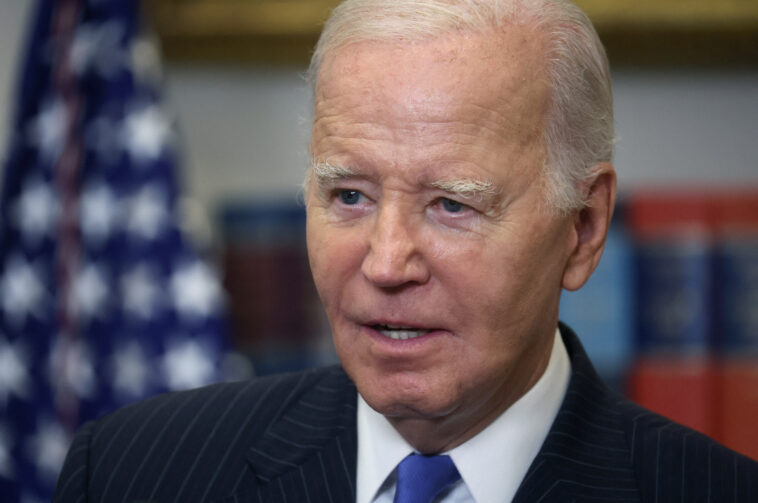 U.S. President Biden speaks about the September Jobs Report at the White House in Washington, U.S.