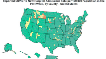 Ross County has a medium COVID-19 hospital admission rate with 20 people being admitted for COVID as of Sept. 30, 2023. Comparatively, most of Ohio currently has a low risk rate. Data provided by the Centers for Disease Control and Prevention COVID Data Tracker on Oct. 6, 2023.