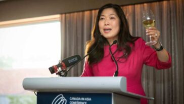 The Hon. Mary Ng, Canada's Minister of International Trade, Export Promotion, Small Business and Economic Development, giving a toast during the opening Reception of THE CANADA-IN-ASIA CONFERENCE 2023 on Tuesday, Feb. 21, 2023, in Singapore.