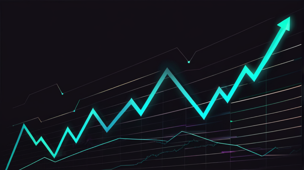 Graph Showing Positive Stock Market Trends.