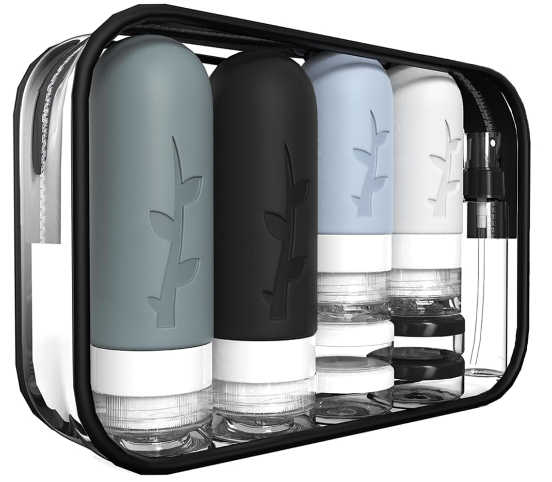 18Pack Travel Bottles For Toiletries, Tsa Approved Travel Size Containers For Toiletries,Liqus Shampoo And Conditioner Travel Bottles, Perfect For Business Or Personal Travel Essentials(Bpa Free)