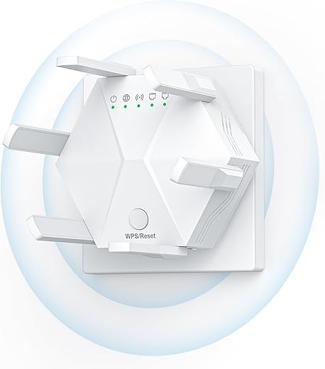 2024 Wifi Extender Signal Booster For Home Powerful 6 Antennas Wifi Booster - Up To 10000 Sq.ft Coverage, 1200Mbps Dual Band 5Ghz/2.4Ghz Long Range Wireless Internet Booster Wifi Repeater