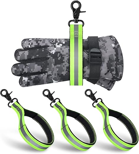 3 Pcs Firefighter Gear Heavy Duty Firefighter Glove Strap With Reflective Trim Fire Gear Accessories Polyester Fire Gloves Firefighting Glove Safety Strap For Workers (Fluorescent Yellow)