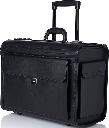 Alpine Swiss Rolling 17&Quot; Laptop Briefcase On Wheels Attache Lawyers Case Legal Size