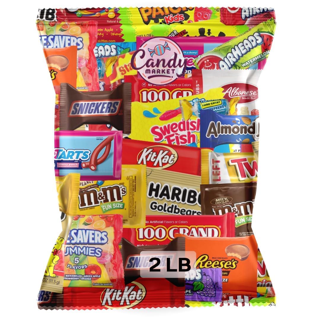 Assorted Bulk Chocolate Mix - Snickers, Kit Kat, Milky Way, Twix, Whoopers, Heath &Amp; More! By Candy Market (32 Ounces)