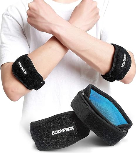 Bodyprox Elbow Brace 2 Pack For Tennis &Amp; Golfer'S Elbow Pain Relief