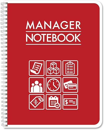 Bookfactory Manager Notebook/Manager’s Log Book/Planner/Management Logbook - Wire-O, 100 Pages, 8.5”X11” (Log-100-7Cw-Pp(Managernotebook)-Bx)
