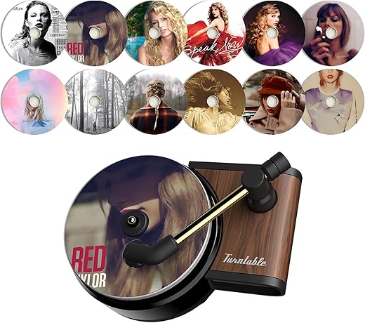 Buewutiry 12Pcs Taylor Car Air Fresheners Vent Clips, Record Player Car Fresheners For Women, Album Cover Air Freshener Car Accessories For Music Fans Gift
