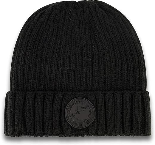 Canada Weather Gear Knitted Hat For Women - Cozy Winter Hat - Single Cuffed Beanie Hat, Black, One Size