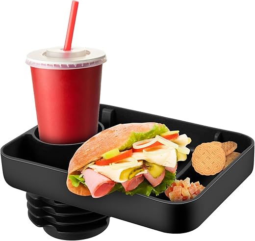 Car Seat Travel Tray For Kids, Toddler Car Seat Cup Holder Food Tray For Travel Road Essentials Accessories, Portable Silicone Travel Tray For Snacks, Toys, Books, Entertainment Kids Travel