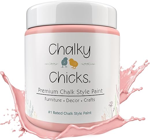 Chalky Chicks Premium Chalk Style Paint For Furniture, Home Decor &Amp; Diy Crafts Sweet 16 (Pink) – Eco Friendly – All-In-One, No Sanding, No Primer Needed – 16 Oz – Made In The Usa