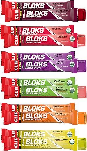 Clif Bloks - Energy Chews - Variety Pack - Non-Gmo - Plant Based - Fast Fuel For Cycling And Running - Quick Carbohydrates And Electrolytes - 2.12 Oz. Packets (12 Count)