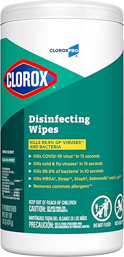 Cloroxpro Clorox Disinfecting Wipes, Fresh Scent, 75 Count (Package May Vary)