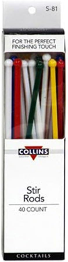 Collins Accessories Stir Rods 40 Pack, Set Of 40, Assorted