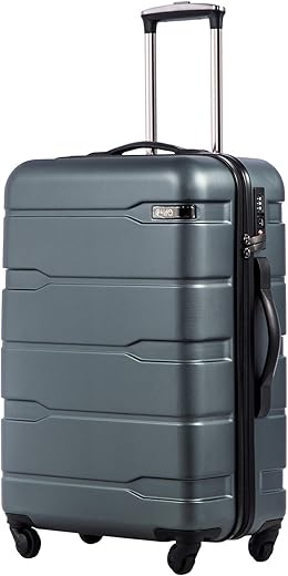 Coolife Luggage Expandable(Only 28&Quot;) Suitcase Pc+Abs Spinner Built-In Tsa Lock 20In 24In 28In Carry On (Teal., L(28In).)