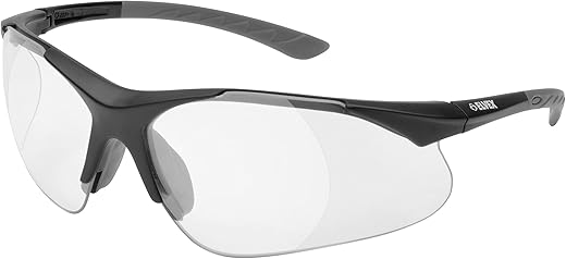 Delta Plus - Welrx500C05 Rx-500C 0.5 Diopter Full Lens Magnifier Safety Glasses, Black Frame/Clear Lens