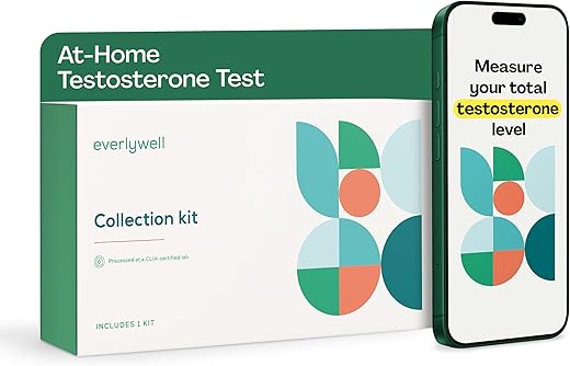 Everlywell Testosterone Test At-Home Lab Collection For Men Measures Total T Level - Accurate Results From A Clia-Certified Lab Within Days - Ages 18+