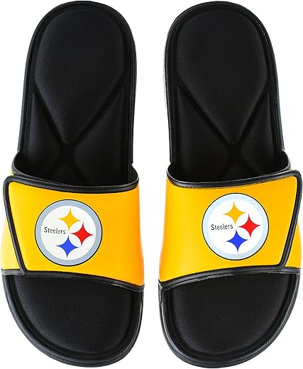 Foco Pittsburgh Steelers Nfl Mens Foam Sport Slide - Team Color, Xl(13-14)