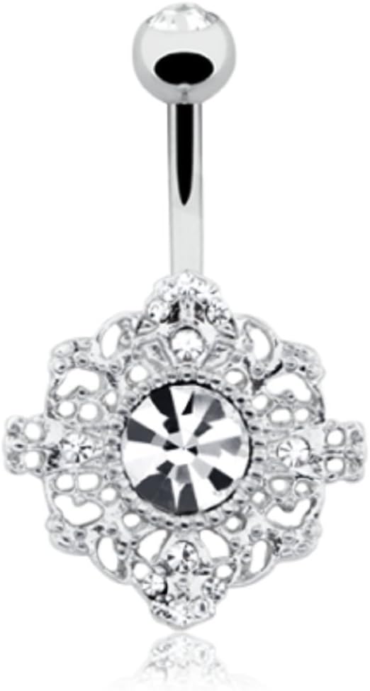 Freedom Fashion Spiritual Mandala 316L Surgical Steel Belly Button Ring (Sold Individually)