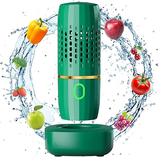 Fruit And Vegetable Washing Machine, Fruit And Vegetable Cleaner Device, Kitchen Gadget Food Purifier For Deep Cleaning Fruits, Vegetables, Rice, Meat And Tableware (Green)