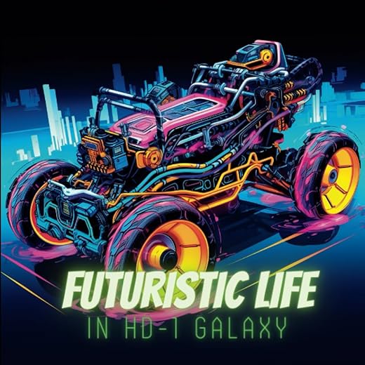 Futuristic Life In Hd-1 Galaxy: Space Theme Coloring Book