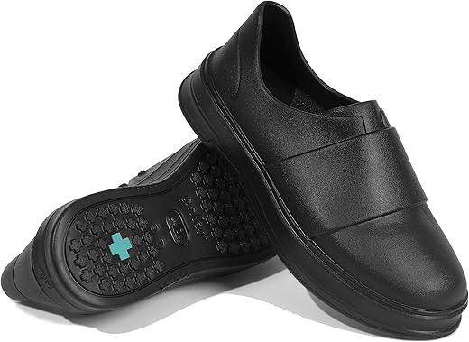Gales Frontline Nurse Shoes For Women And Men, Lightweight Comfortable Slip Resistant Work Sneakers, Waterproof, Easy To Clean Footwear For Healthcare And Food Service Black