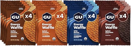 Gu Energy Stroopwafel Sports Nutrition Waffle, Assorted Flavors (Pack Of 16)