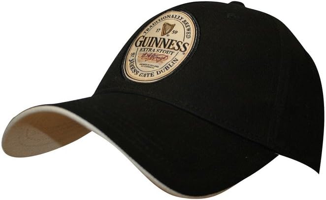 Guinness English Label Cap - Adjustable Black Baseball Hat