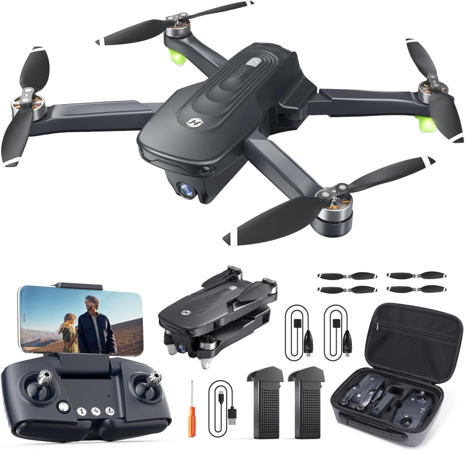 Holy Stone Gps Drone With 4K Camera For Adults, Hs175D Rc Quadcopter With Auto Return, Follow Me, Brushless Motor, Circle Fly, Waypoint Fly, Altitude Hold, Headless Mode, 46 Mins Long Flight