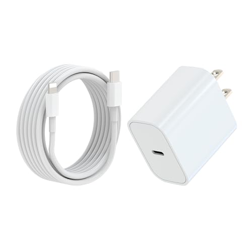 Iphone Charger Fast Charging，【 Mfi Certified】 20W Power Delivery Wall Charger Block With 6Ft Quick Charging Data Sync Cord For Iphone 14/14 Pro Max/13/13 Pro Max/12/12 Pro/12 Pro Max/11/11 Pro Ipad