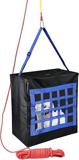 Isop Fire Evacuation Device For Pets Up To 55 Pounds - Compact Safety Equipment - Rope 50 Feet Incl. - Emergency Survival Kit For Animals (Medium 19&Quot;X18&Quot;X10&Quot;)