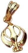 Jet Sikh Religious Symbol Swords ਖੰਡਾ Khaṇḍā Chakram Punjab Sword Protection Amulet Charm Pewter Men'S Pendant Necklace Charm For Men (Small Golden Khanda Pendant)