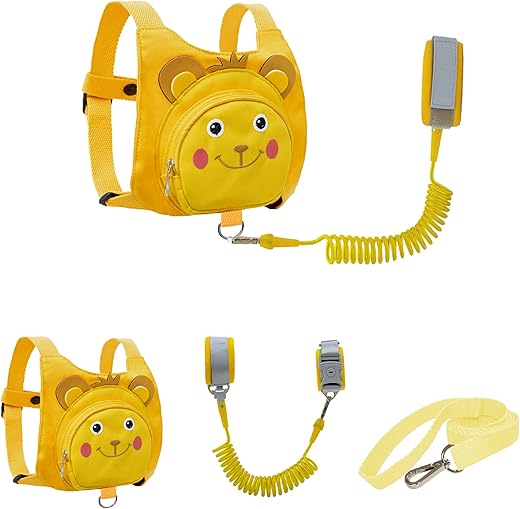 Jianbao Animal Toddler Safety Harnesses With Leashes Anti Lost Wrist Link For 1.5 To 3 Years Kids Girls (Monkey)
