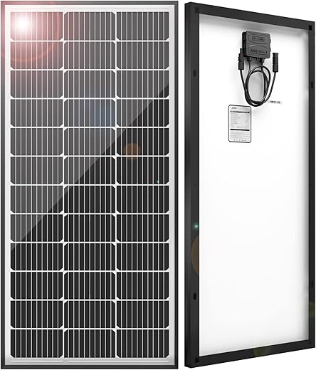 Jjn 9Bb Solar Panels 12V 100 Watt Monocrystalline Solar Panel High Efficiency Solar Module Pv Charge For Rv Battery Boat Caravan And Other Off Grid System(Random Color)