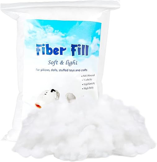 Jmuiiu 300G Polyester Fill, Premium Polyester Fiberfill, Recycled Polyester Fiber, High Resilience Stuffing Fluff Fiberfill For Pillow Filling, Christmas Dolls Diy, And Home Decors Projects