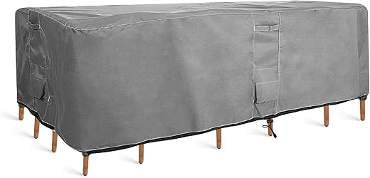 Khomo Gear Patio Table &Amp; Chair Set Cover - Durable And Water Resistant Outdoor Furniture Cover, Large