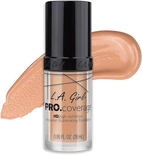 L.a. Girl Pro Coverage Liquid Foundation, Porcelain, 0.95 Fl Oz
