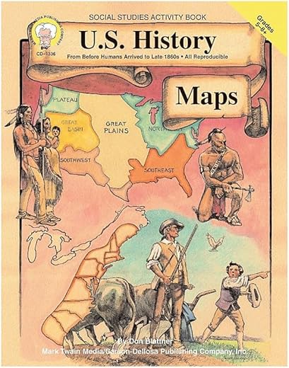 Mark Twain - U.s. History Maps, Grades 5 - 8