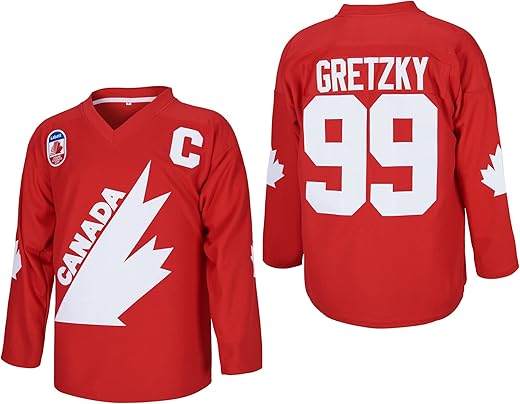 Men'S #99 Gretzky Labatt Team Coupe Canada Cup Ice Hockey Jersey Stitched Size Xl Red
