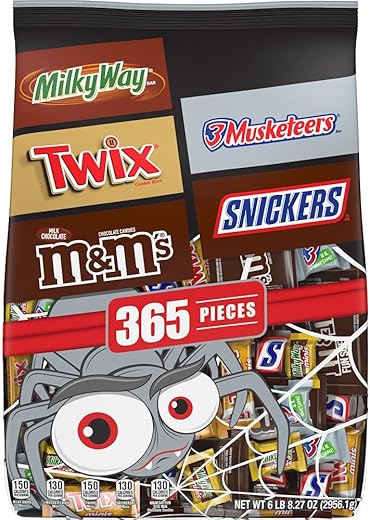 M&Amp;M'S, Snickers, Twix, Milky Way &Amp; 3 Musketeers Individually Wrapped Bulk Candy Assortment, 104.27 Oz Bag