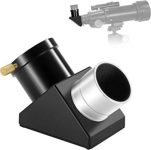 Neewer 1.25&Quot; 90° Zenith Diagonal Mirror, Erecting Image Positive Optic Mirror Adapter For Refractor And Catadioptric Astronomical Telescope Eyepiece