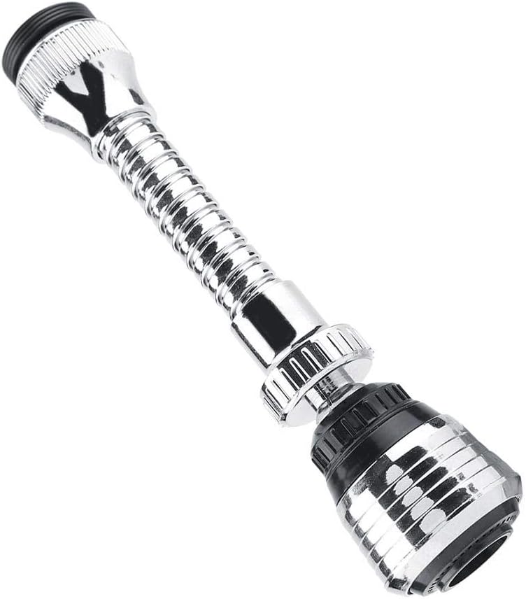 One-Handle High Arc Pulldown Kitchen Faucet 360-Degree Rotary Duplex Faucet Water-Saving Device Spot Resist Stainless Flexible Faucet Bubbler Kitchen