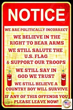 Politically Incorrect! Made In Usa! 8&Quot;X12&Quot; All Weather Metal Funny Man Cave Sign Office Decor Bar Drinking Garage Humor