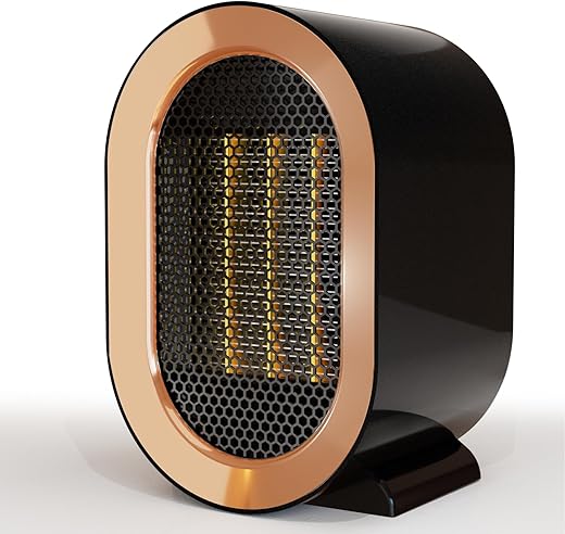 Qqt Electric Space Heater,1200W Energy Efficient Space Heaters For Indoor Use,Two-Speed Portable Heater Fan For Office With Adjustable,Overheating Protection,Dumping Shutdown（Blue）