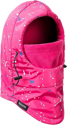 Redess Winter Windproof Hat, Unisex Children Heavyweight Balaclava, Ski Mask With Thick Warm Fleece Face Cover