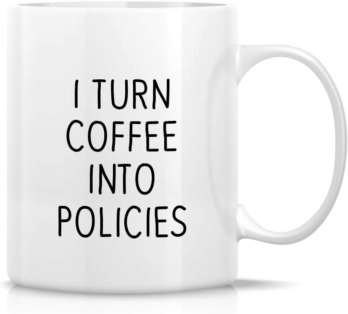 Retreez Funny Mug - I Turn Coffee Into Policies Insurance Agent 11 Oz Ceramic Coffee Mugs - Funny, Sarcastic, Motivational, Inspirational Birthday Gifts For Friends, Coworkers, Siblings, Dad Or Mom