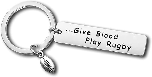 Rugby Gift Rugby Player Gift Keychain Rugby Lovers Gifts For Men Women Gift For Rugby Coach Student Rugby Fanatic Gift Sports Fan Gifts Rugby Keyring Gift Christmas Birthday Retirement Graduation Gift