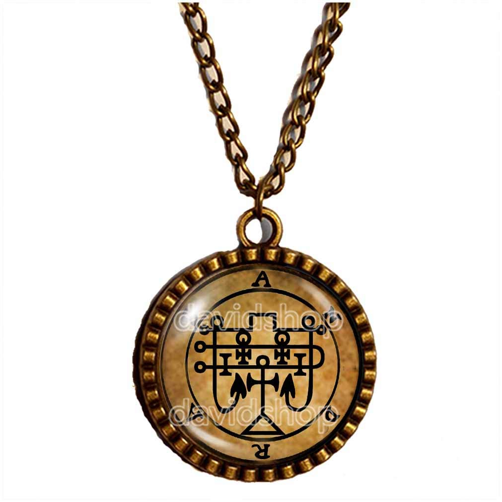 Seal Sigil Of Andras Necklace Pendant Fashion Jewelry Lesser Key Of Solomon Goetia Demon Sigils Symbol Art Cute Gift Cosplay Charm