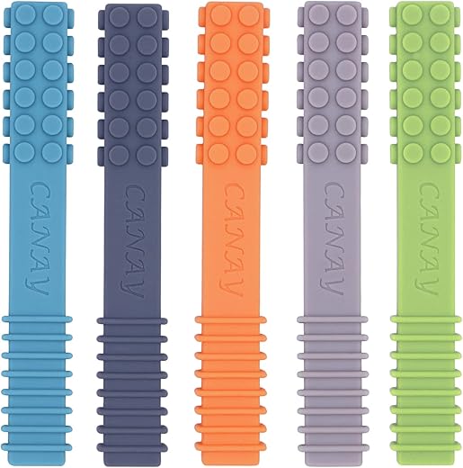 Sensory Chew Stick Toys (5 Pack) - Designed For Adhd, Autism, Spd, Oral Motor Stimulation, Special Needs - Extra Tough Sensory Oral Motor Chew Tool For Aggressive Chewer